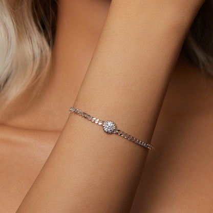 Round-Cut Moissanite Bracelet