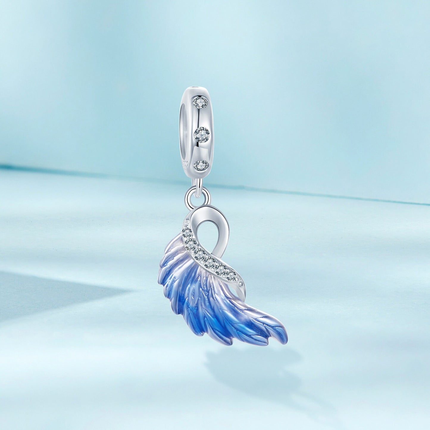 Blue Wings  Pendant Set Charm