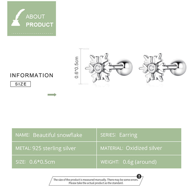 Snowflake Hoop Earrings