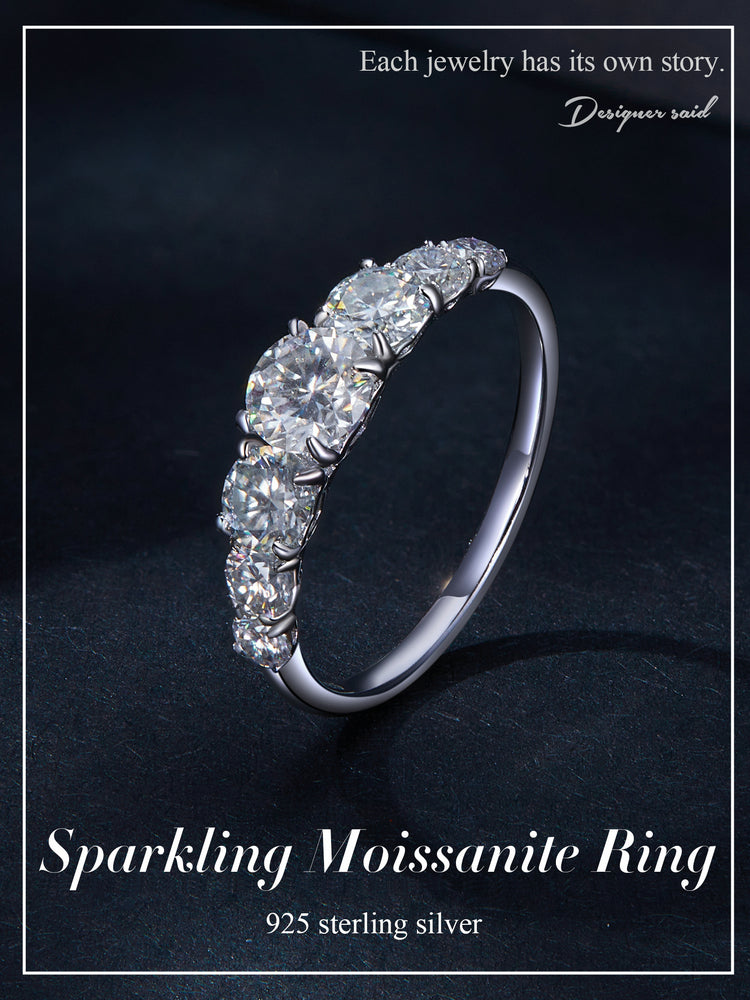 Sparkling Moissanite Ring