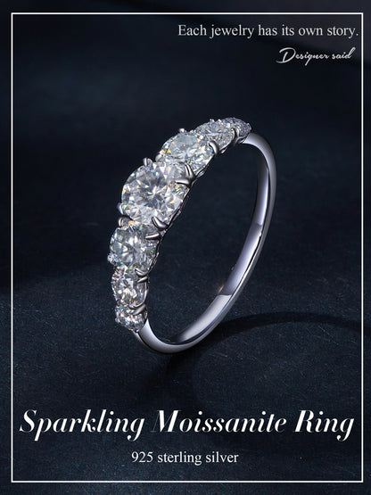 Sparkling Moissanite Ring