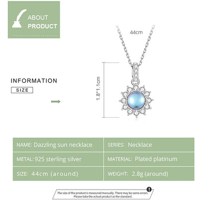 Glimmering Sun Pendant Necklace