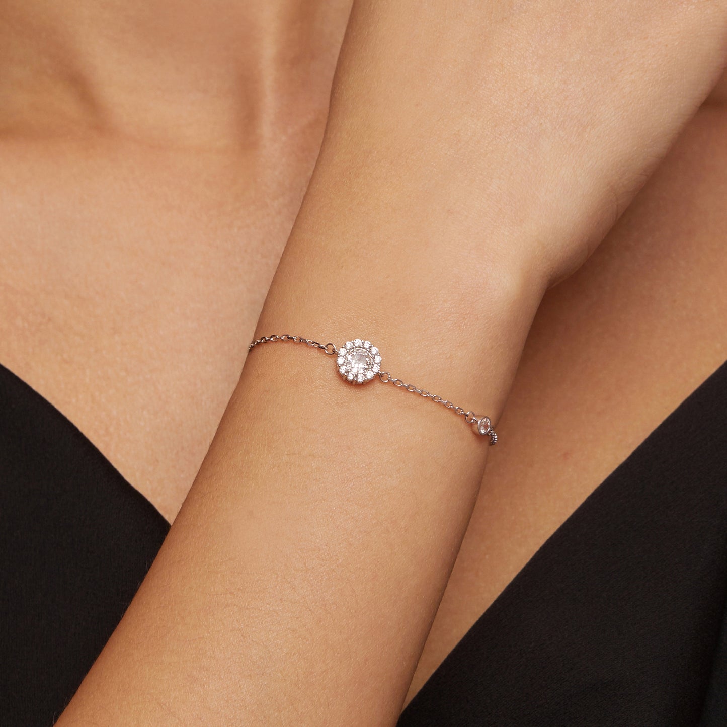 0.ct Minimalist Moissanite Bracelet