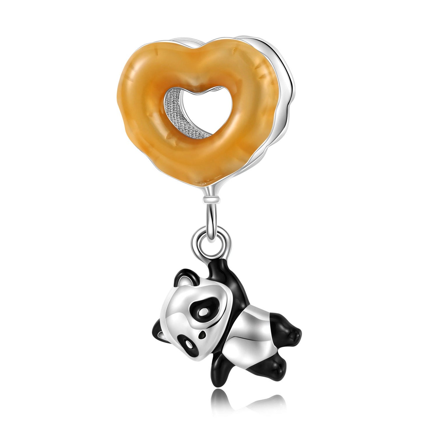 Love Balloon Panda Charm