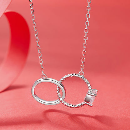 Mother’s Day Double Hoop Necklace