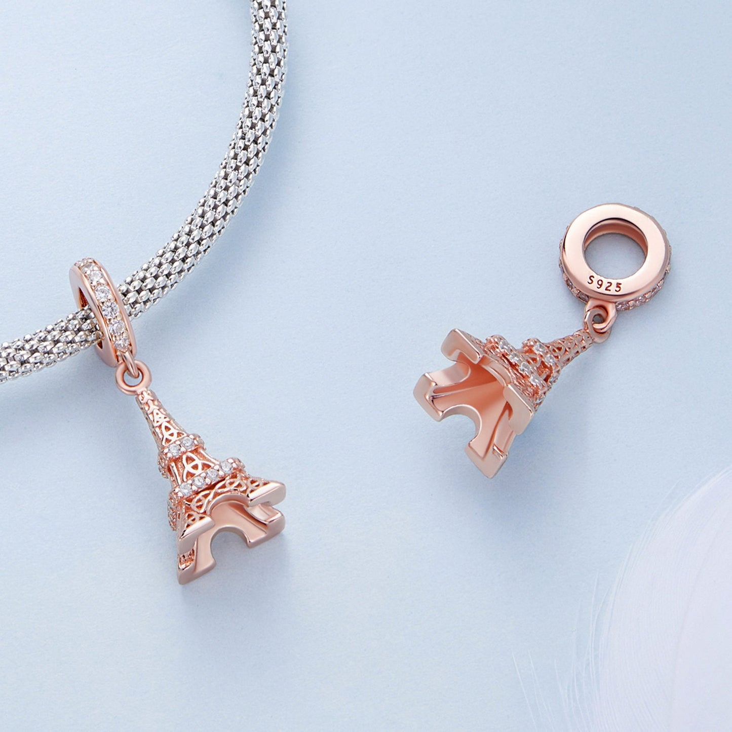 Eiffel Tower Hanging Bead Pendant Charm
