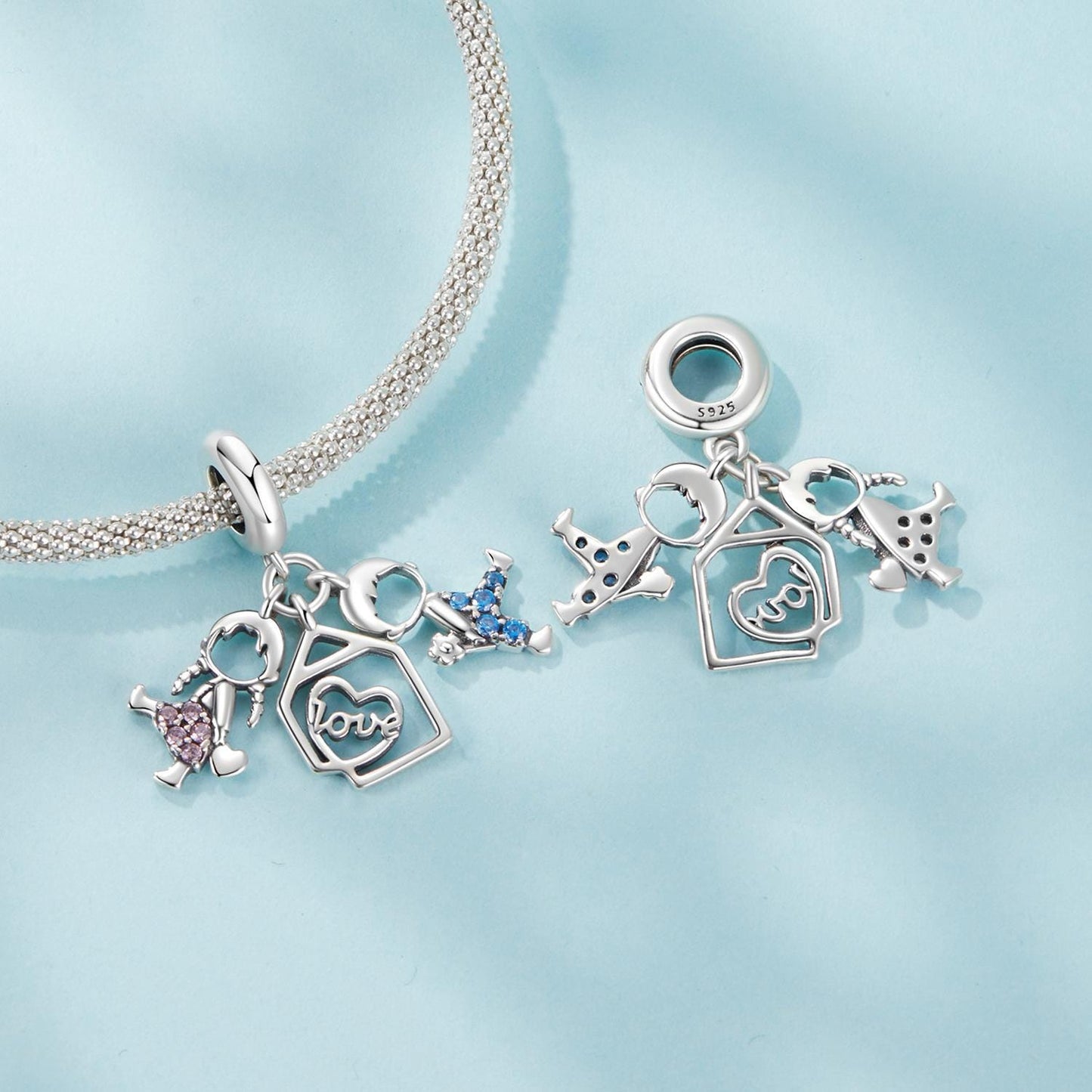 Boy & Girl Pendant Charm