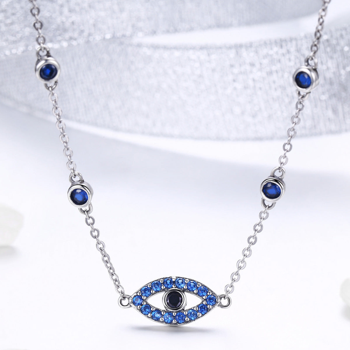 Mystical Eye Sterling Silver Necklace