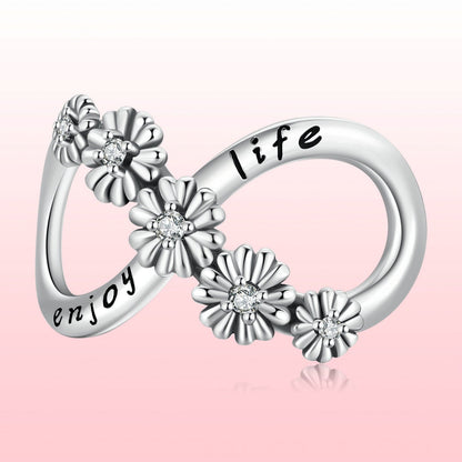 Infinity Flowers Charm