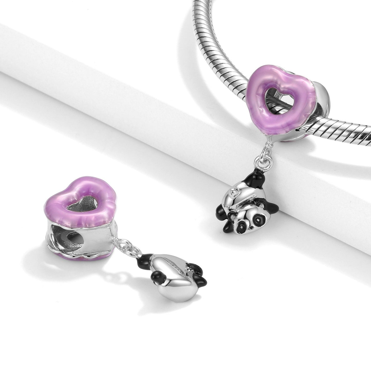 Love Balloon Panda Charm