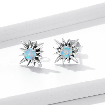 Opal Star Stud Earrings
