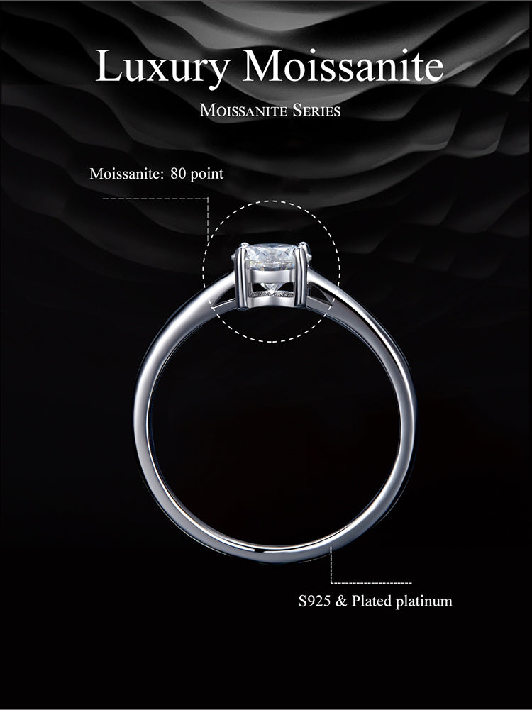 Sparkling Moissanite Ring