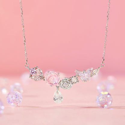 Dream Butterfly Floral Necklace
