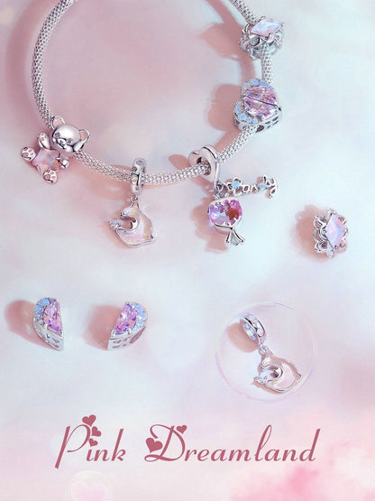 Pink Star Bear Charm
