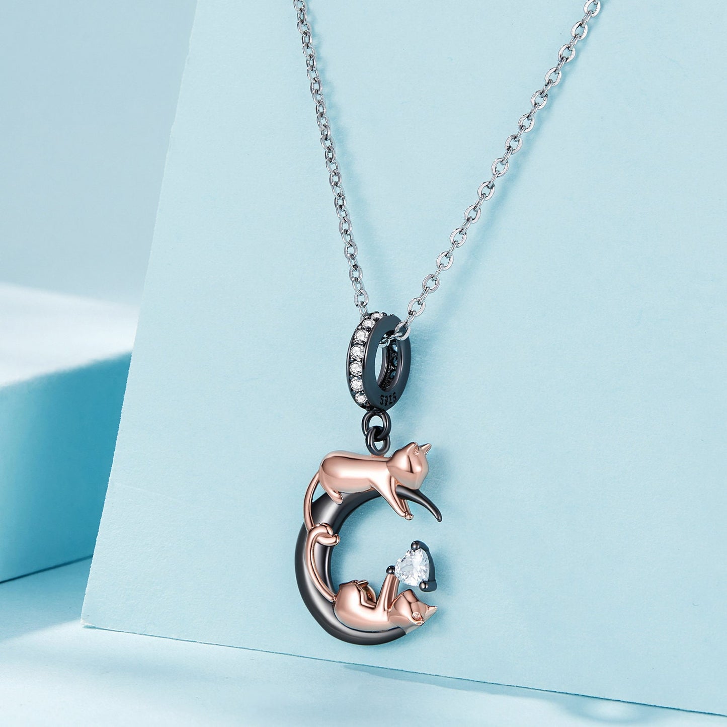 Playful Cat Pendant Charm