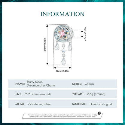 Starry Moon Dreamcatcher Charm