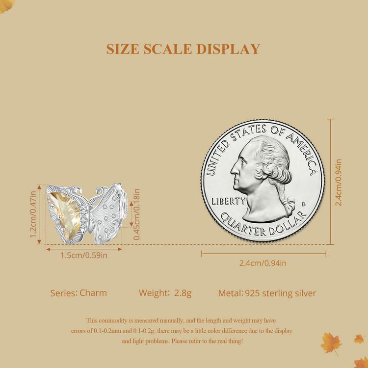 Ginkgo Butterfly Charm,
