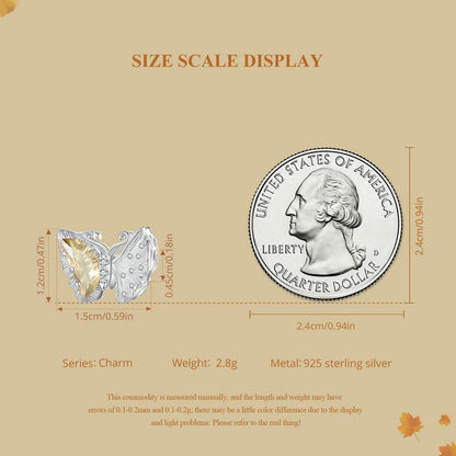 Ginkgo Butterfly Charm,