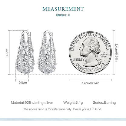 Patterned Hoop Earrings