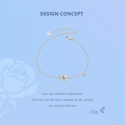Rose Blossom Heart Bracelet