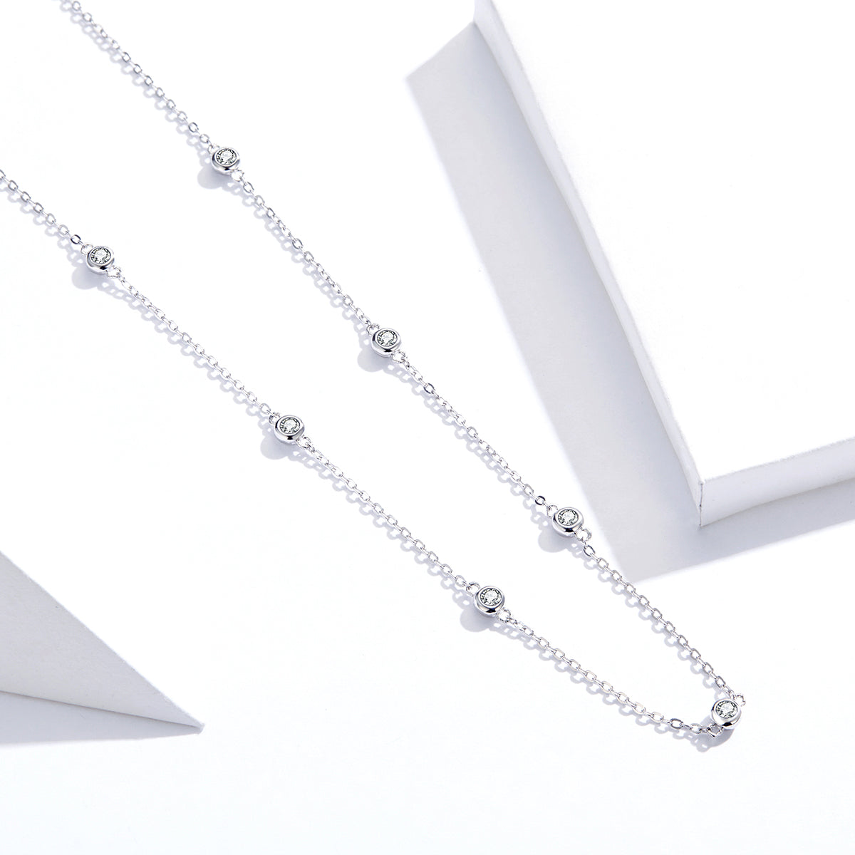 Simple CZ Pendant Necklace