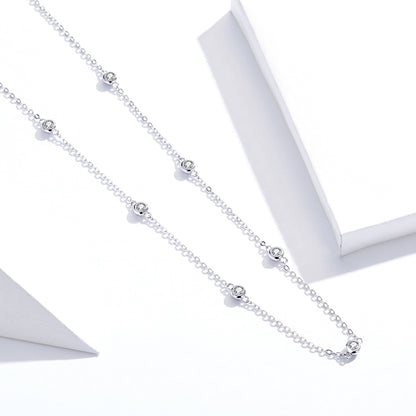 Simple CZ Pendant Necklace