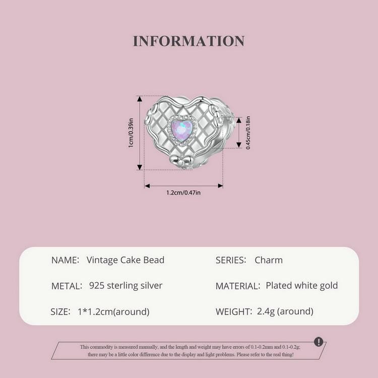 Vintage Cake Bead Charm