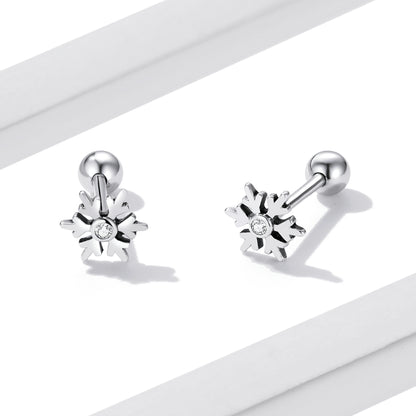 Snowflake Hoop Earrings