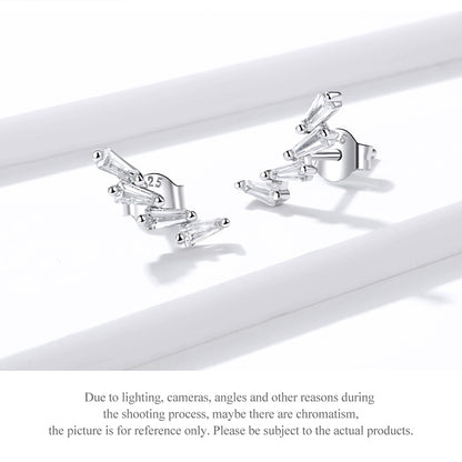 Shiny Snowflake Hoop Earrings