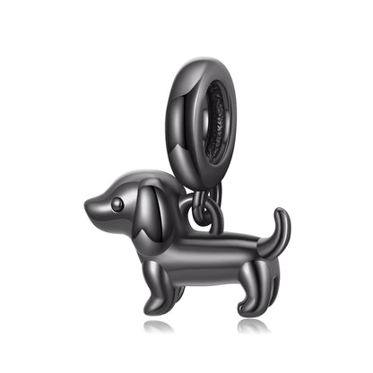 Black Dachshund Pendant Charm