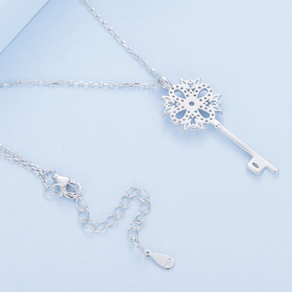 Snowflake Key Necklace