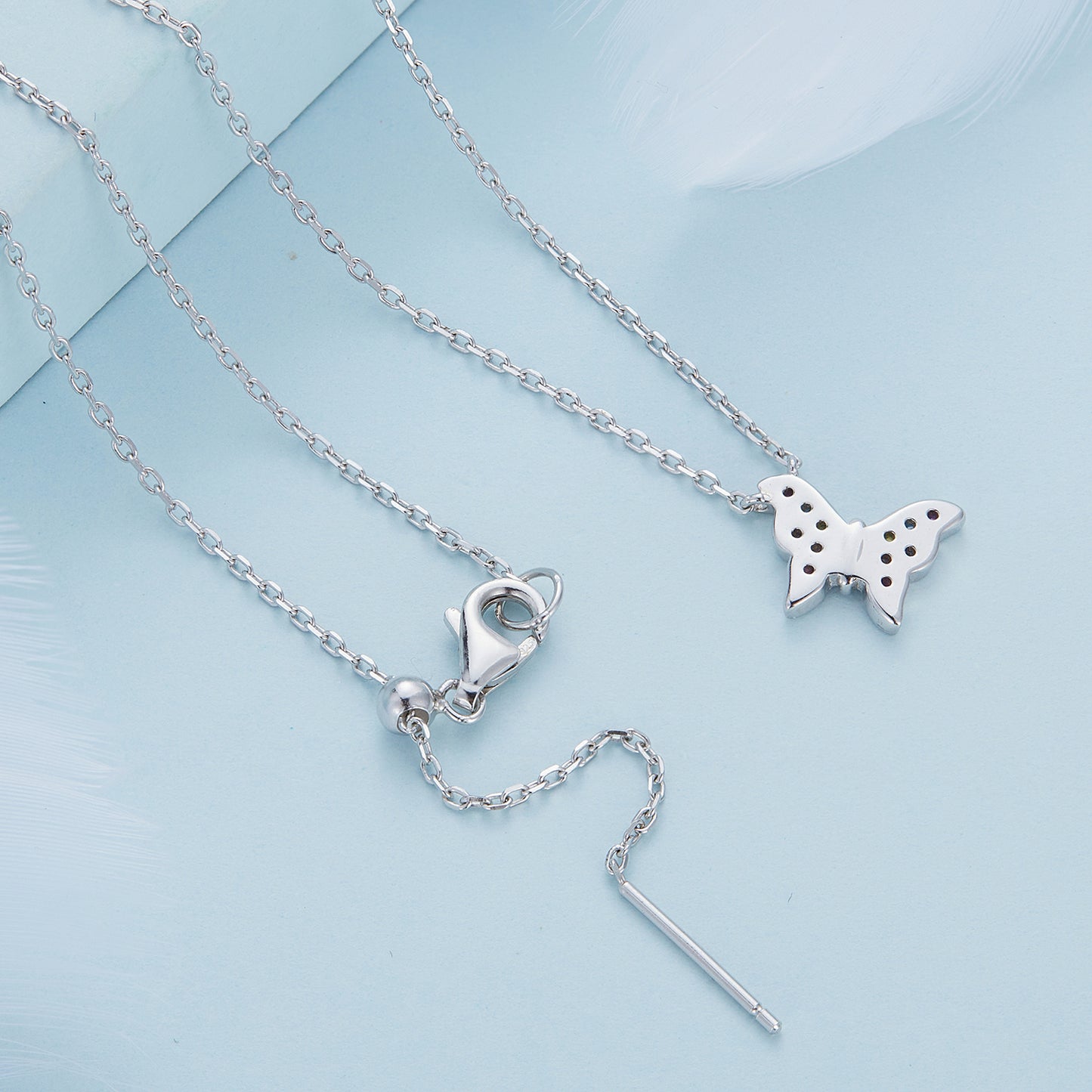 Multi-colored Butterfly Necklace