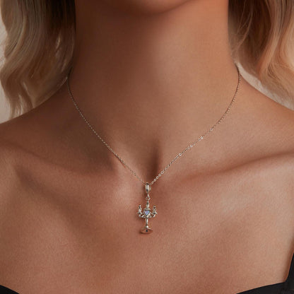 Romantic Candlestick Pendant Charm