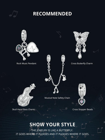 Cross Butterfly Charm