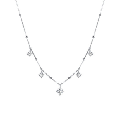 Sparkling Moissanite Collarbone Necklace