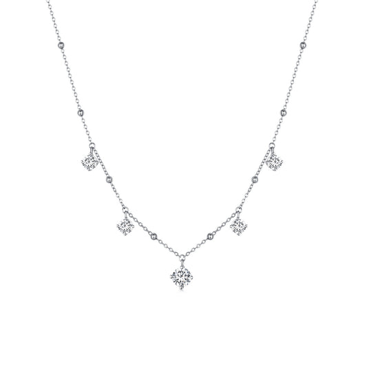 Sparkling Moissanite Collarbone Necklace