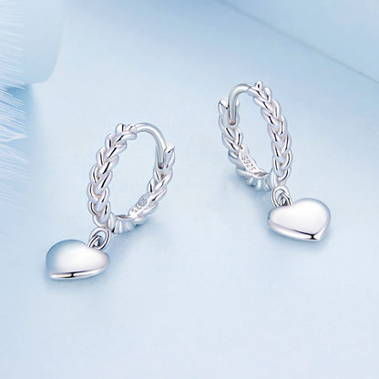 Twisted Heart Clip-On Earrings