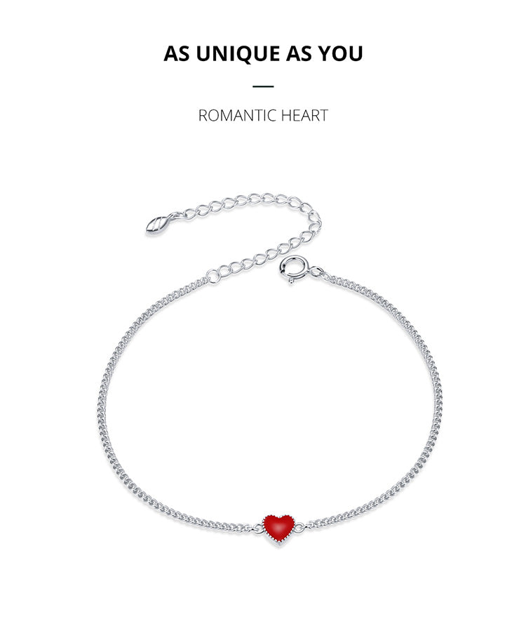 Simple Heart Charm Bracelet