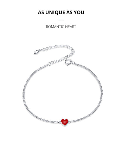 Simple Heart Charm Bracelet
