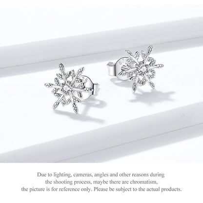 Romantic Snowflake Hoop Earrings