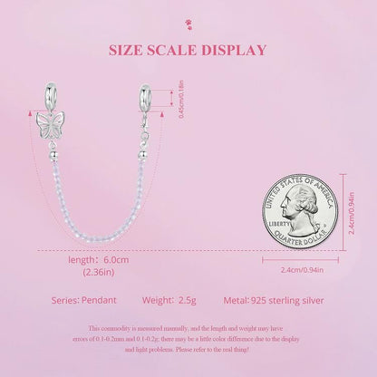 Purple Cat's Eye Safety Chain Charm