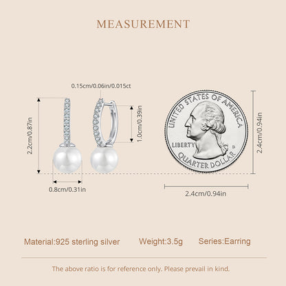 Moissanite Shell Pearl Ear Climbers