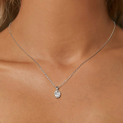 Brilliant 1ct Moissanite Necklace