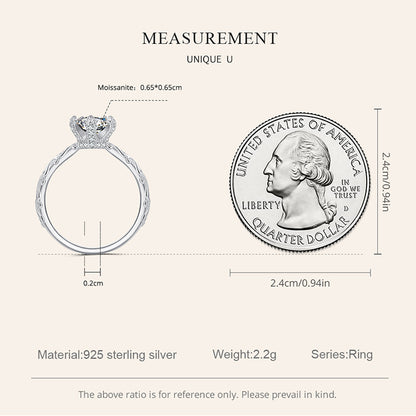 Crown Design Moissanite Ring