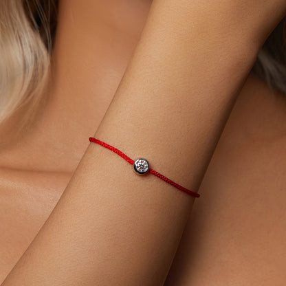 Deluxe Red Cord Moissanite Bracelet