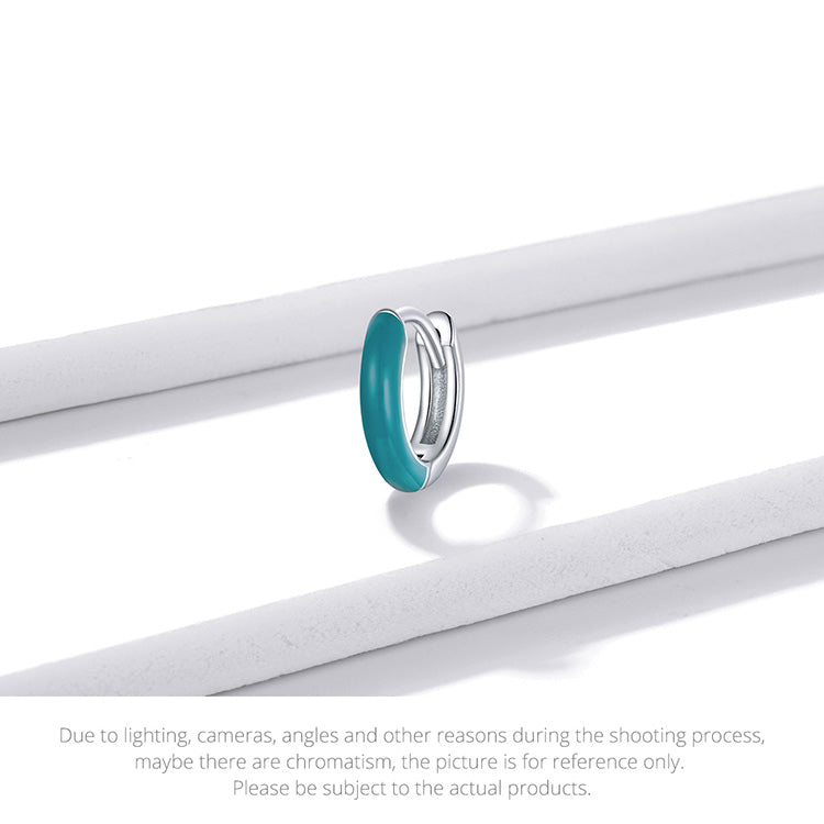 Dual-Tone Clip-On Earrings-Blue