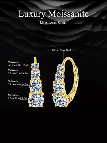 Moissanite Spring Ear Climbers