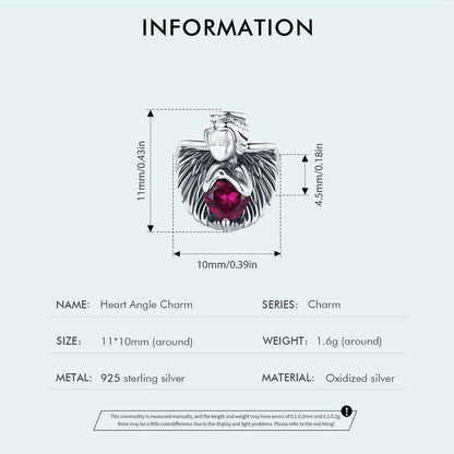 Heart Angle Charm