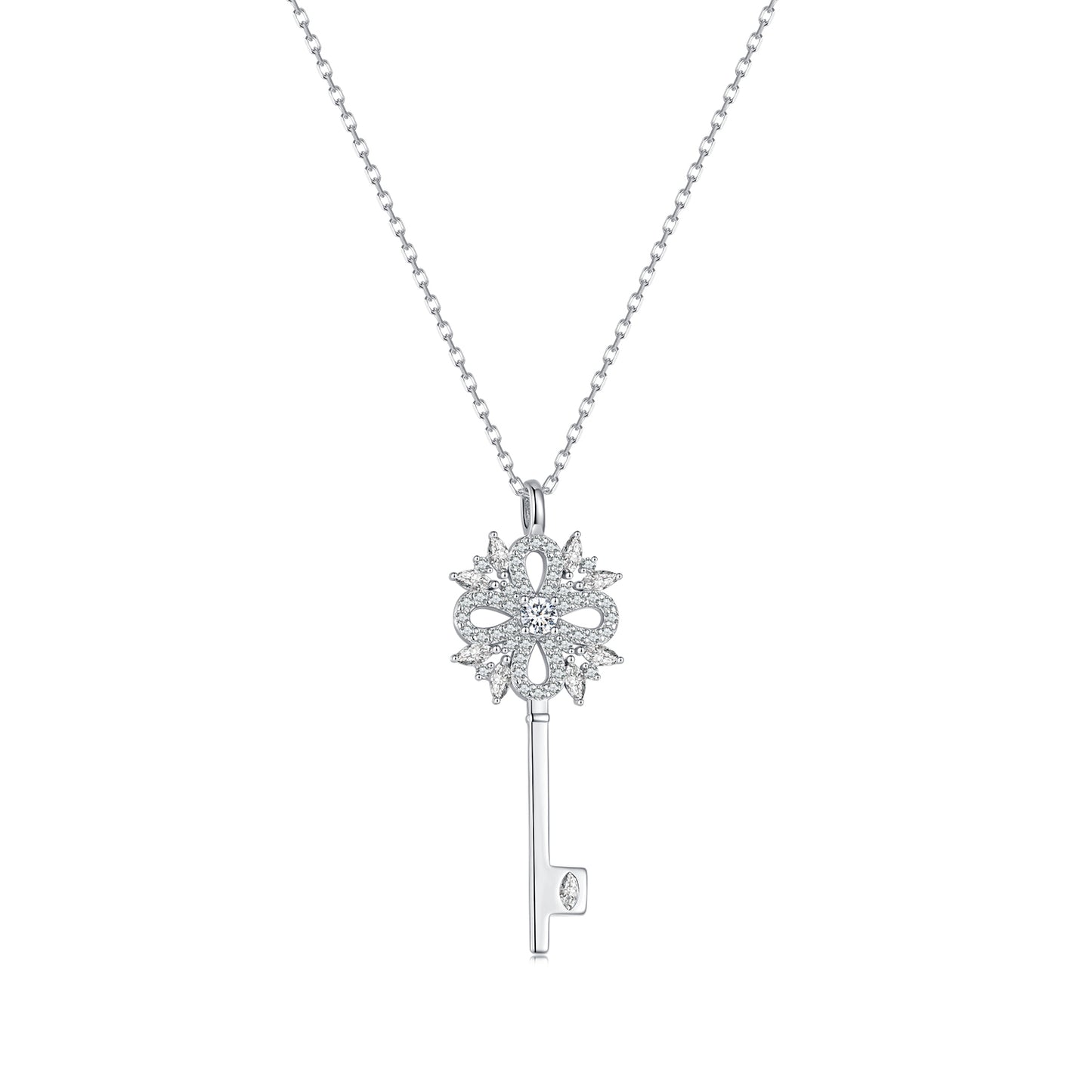 Snowflake Key Necklace