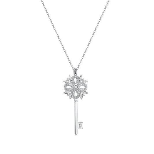 Snowflake Key Necklace